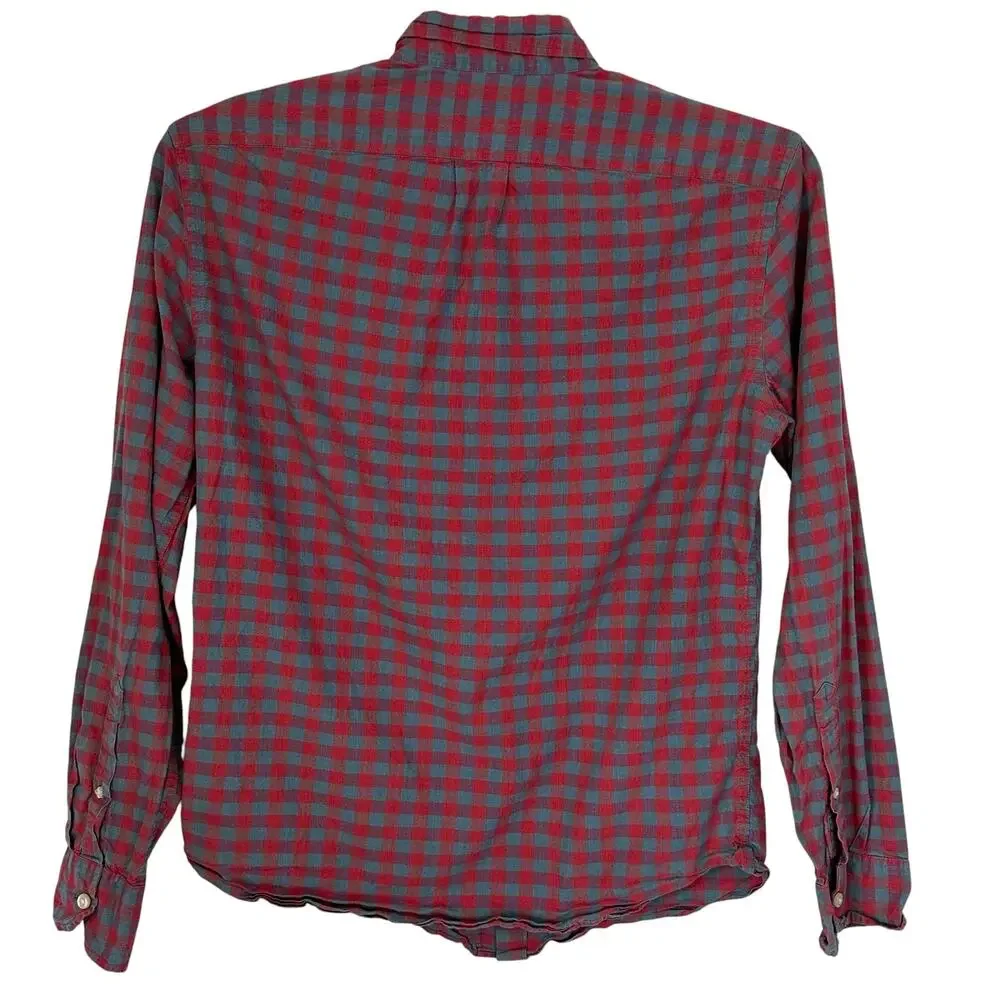 J. Crew Slim Untucked Stretch Secret Wash Shirt Seashore Red AA431 Size S